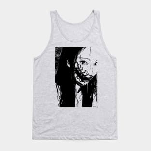 Horror Japanese Woman Yokai for Otaku and Geek Tank Top